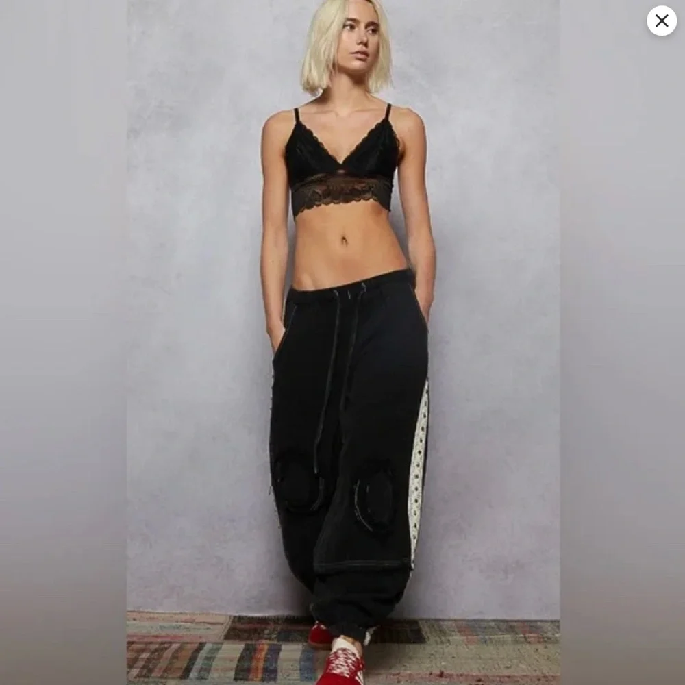 POL Black Gauze Jacket & Jogger Pants Set - Picture 5 of 9